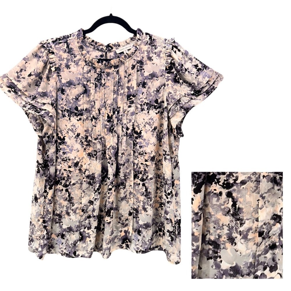 Rose‎ And Olive Blouse 1X